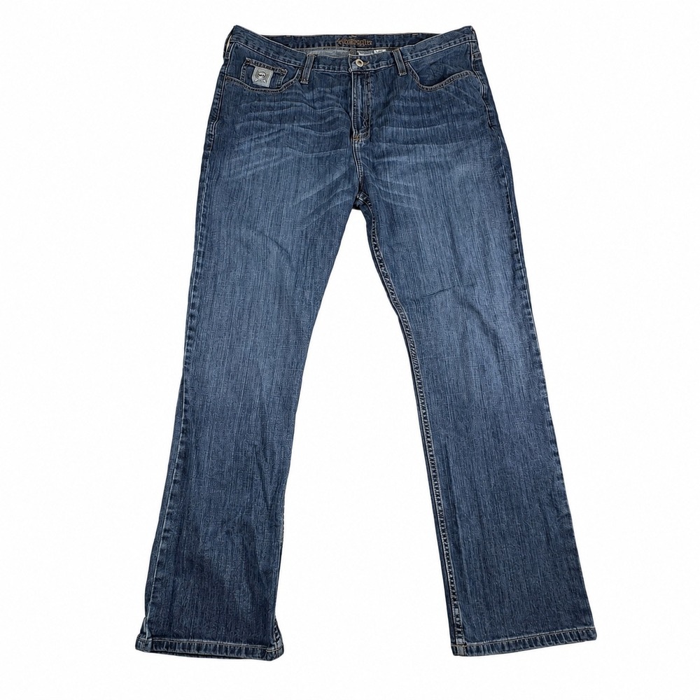 Cinch Silver Label Jeans Mens 40x32 Slim Straight Stretch Western Cowboy Blue